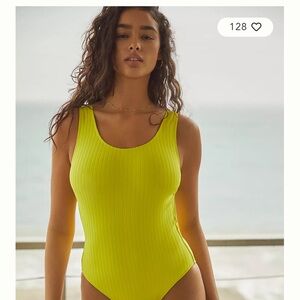 SOLID & STRIPED Anne-Marie Ribbed One Piece Swimsuit High-Cut